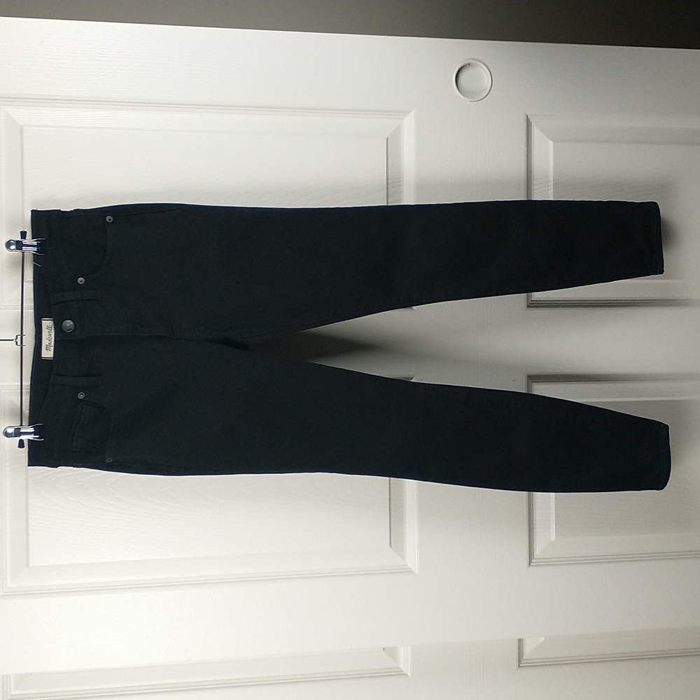Madewell 9" High Rise Stretch Skinny Jeans ISKO Stay Black Womens 27